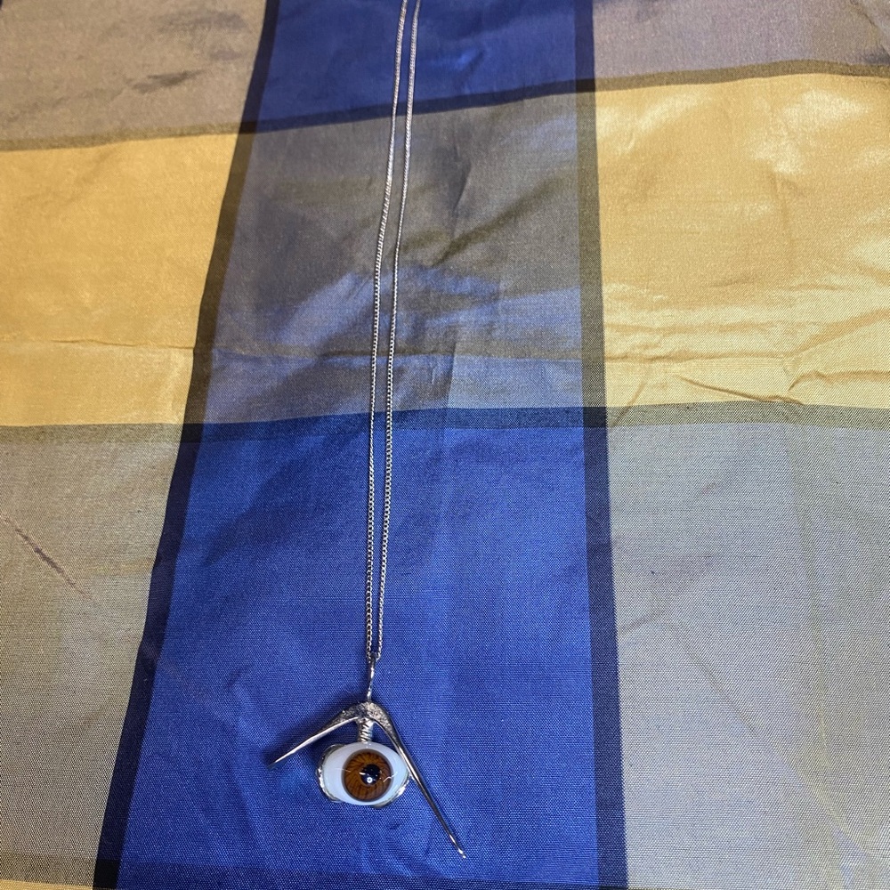 Silver Evil Eye Pendant Necklace